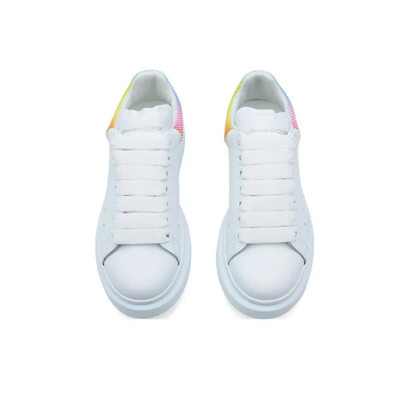 Alexander McQueen Larry Oversized Low Top Sneakers 'White Multi' Women's-3