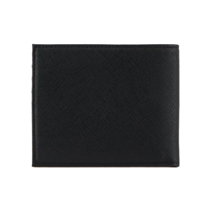 EMPORIO ARMANI PU Polyurethane Wallet Men's Black/Blue-1