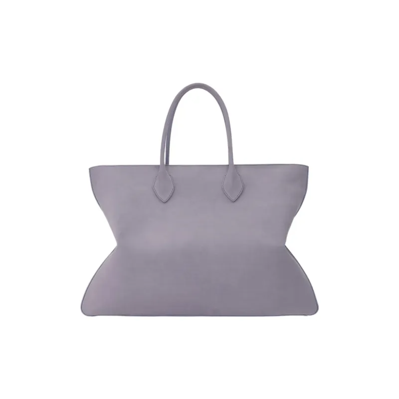 FERRAGAMO Nubuck Cowhide Leather One Shoulder Handbags Extra Large Women's Ivory Gray-2