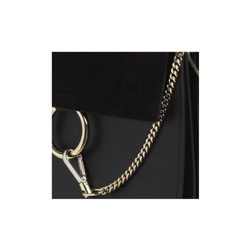 Chloe Faye Suede Calfskin Crossbody Bag, Shoulder Bag Women's Black-3