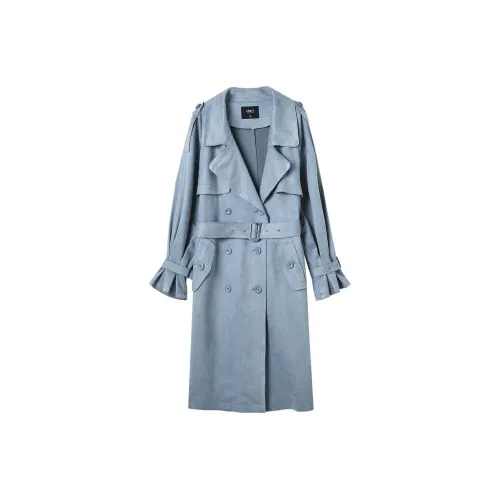 Dme Trench Coats Women's Bay Blue