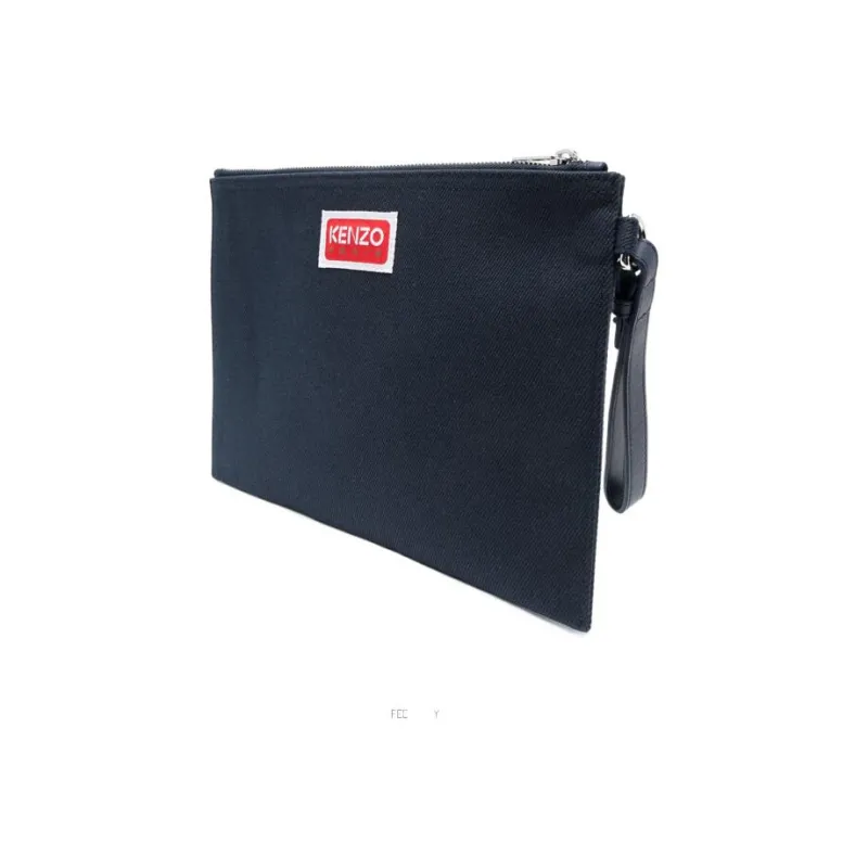 KENZO 100% Cotton Wallet Large Size Men's Marine Blue-2