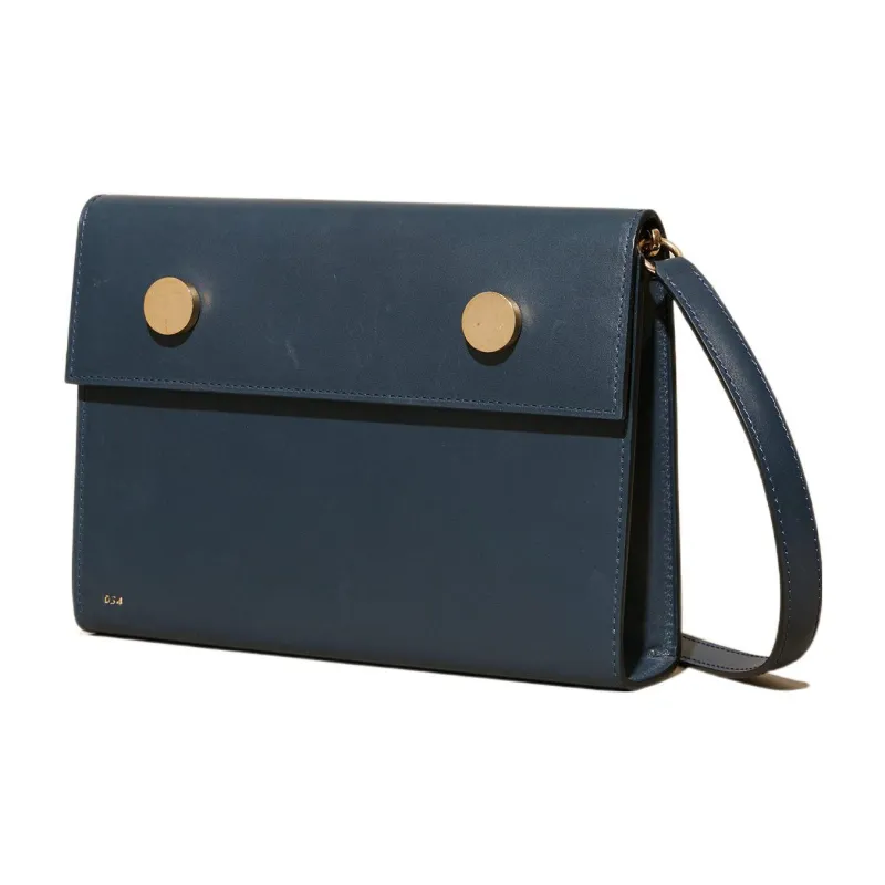 RSVP Paris Calfskin Crossbody Bag Shoulder Bag Women's Marine Blue-1