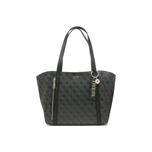 guess Noelle Synthetic Leather Handbag Shoulder Bag Women's Black