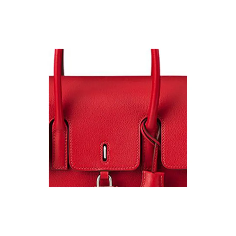HERMES New Drag 22 Allegratto Calfskin Handbag Shoulder Bag Crossbody Bag Regular Women's 5X Rouge Piment Pepper Red-5