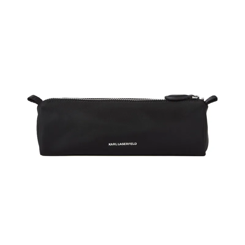 KARL LAGERFELD Recycled Polyamide Pencil Case Storage Bag Women's Black-1