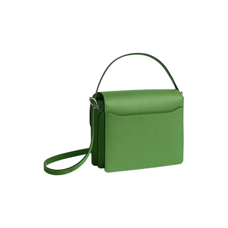 HERMES Roulis Evercolor Calfskin Shoulder Bag Crossbody Bag Mini Women's Orchid Green/Bubble Green-2