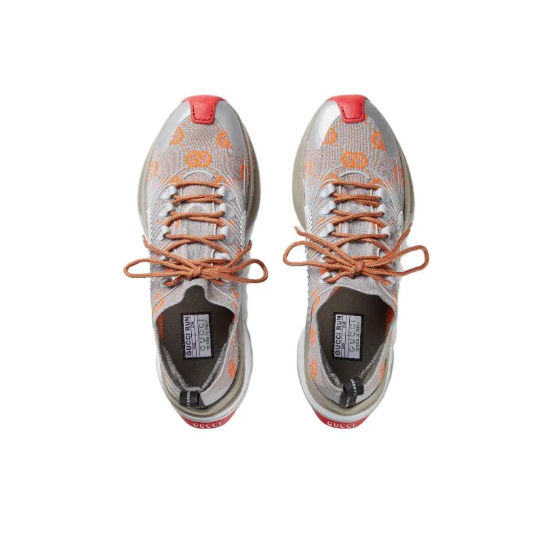 GUCCI Run Sneaker 'Grey Orange'-3