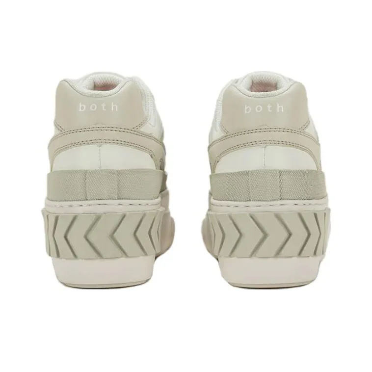 Both Tyres Platform Low Top Skateboard Shoes Women's White Beige-5