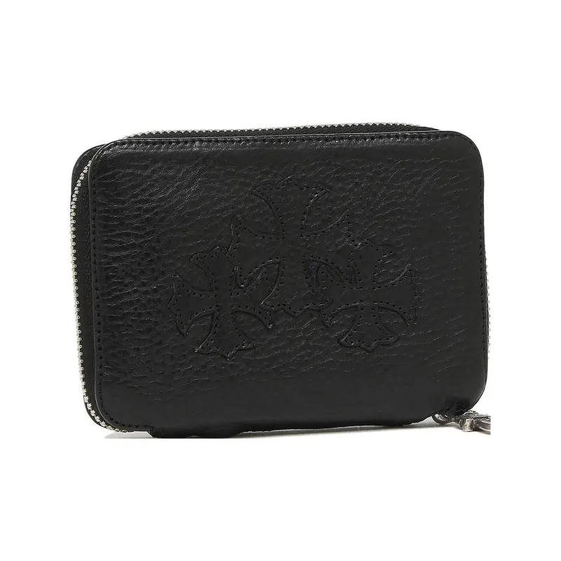 Chrome Hearts Leather Wallet Regular Men's Black-2