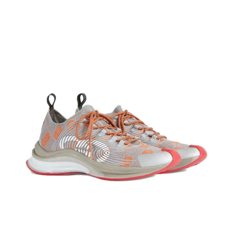 GUCCI Run Sneaker 'Grey Orange'-2