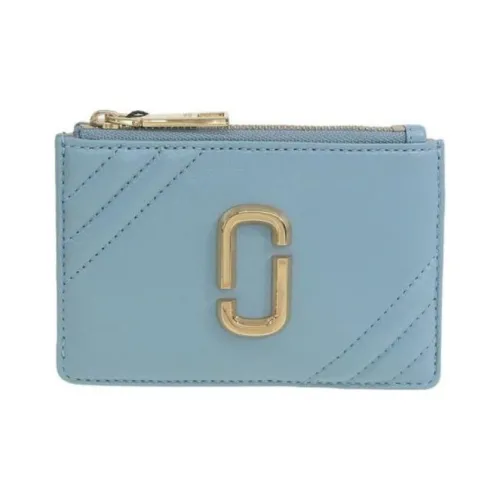 MARC JACOBS Leather Coin Purses Wallets Women's Stone Blue