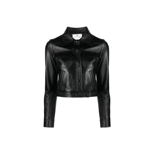 Courrèges Cropped Leather Jacket