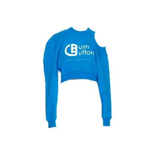 PushBUTTON Sweatshirt Women's Blue