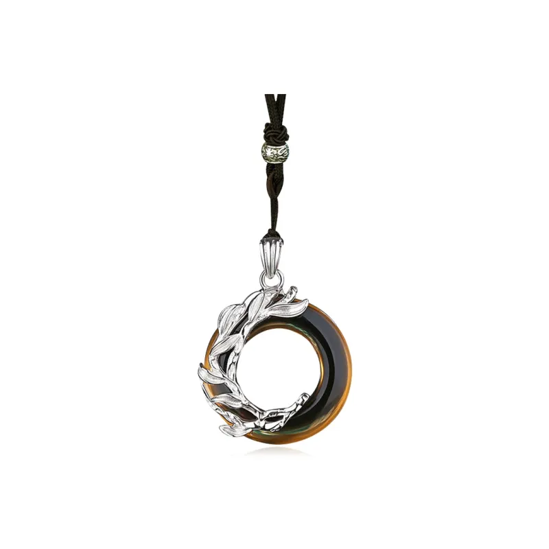 MISS TOOYA Obsidian Necklace Ornament Unisex-5