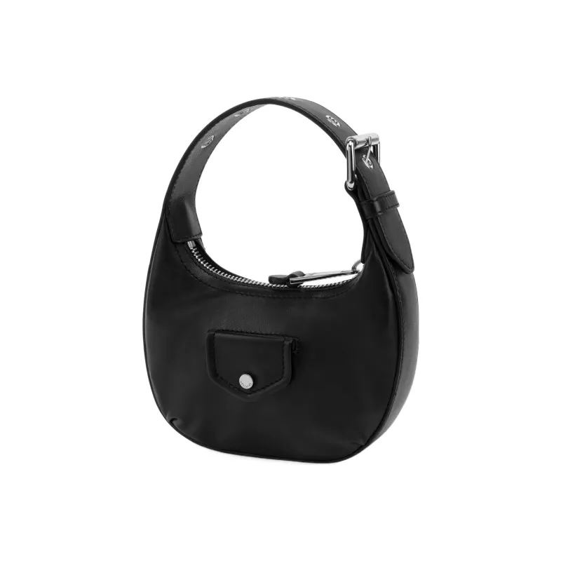 MOSCHINO Sheepskin One Shoulder Handbags Small Size Women's Black-2