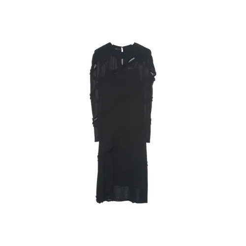 PushBUTTON Long-Sleeved Dresses Women's Black