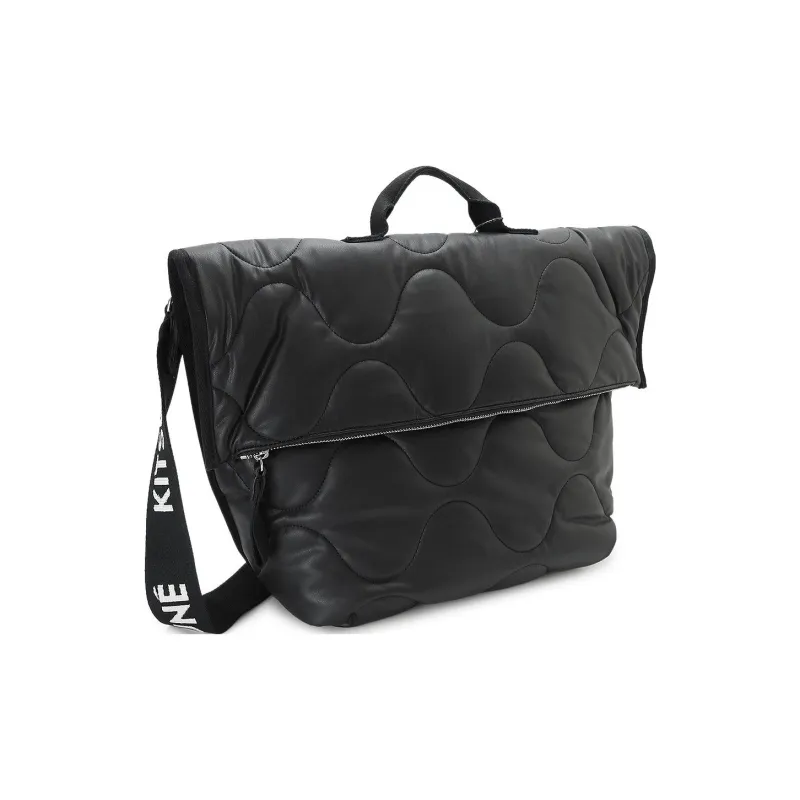 Maison Kitsune Nylon Crossbody Bag Shoulder Bag Unisex Black-1