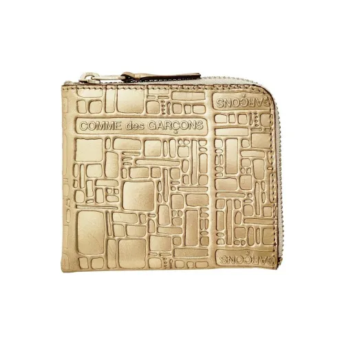 CDG Cow Leather Wallet Men's Gold