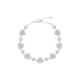Heart Bracelet (White Zircon)