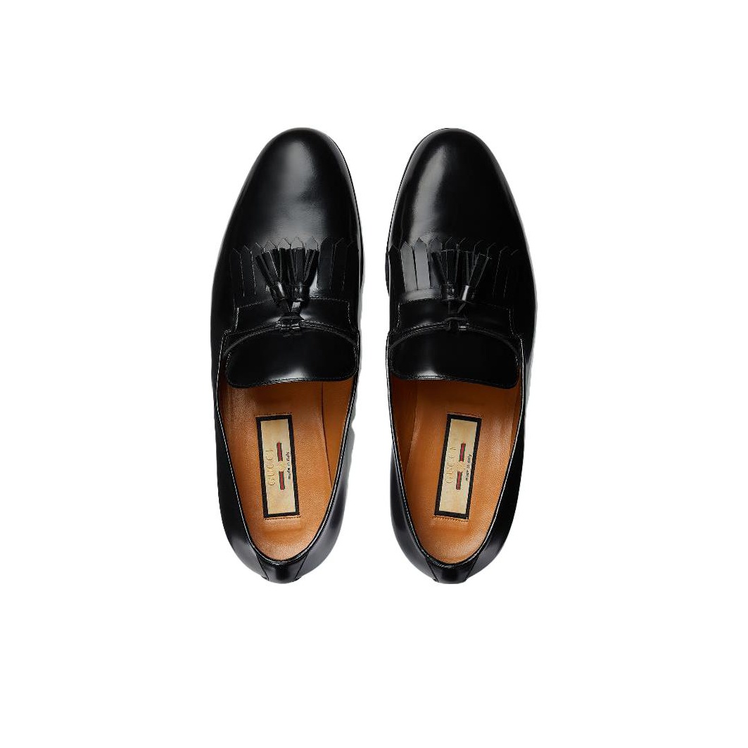 GUCCI Tassel-detail Leather Loafers - POIZON