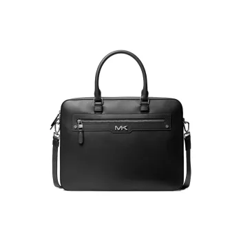 MICHAEL KORS Leather One Shoulder Handbag Large Size Men's Black