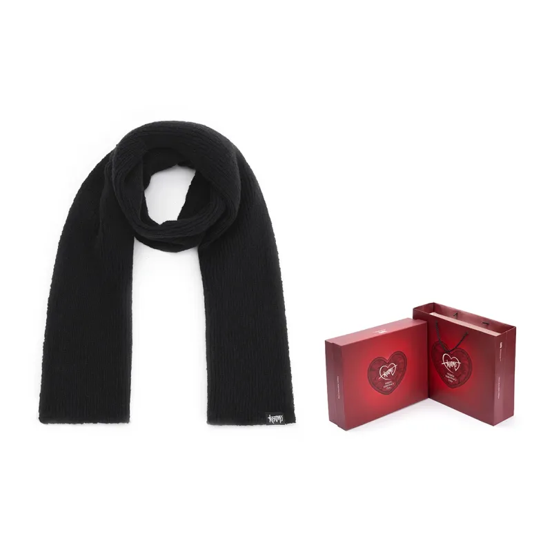 KENMO Knit Scarves Unisex Black/Khaki/Green-20