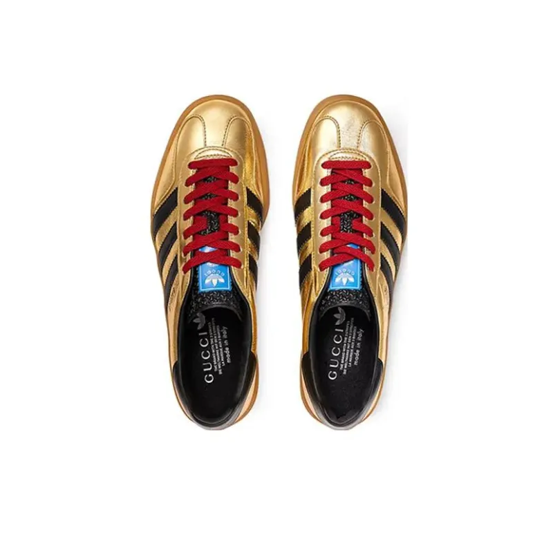 Adidas X GUCCI Gazelle Low Sneakers Golden Women's-3