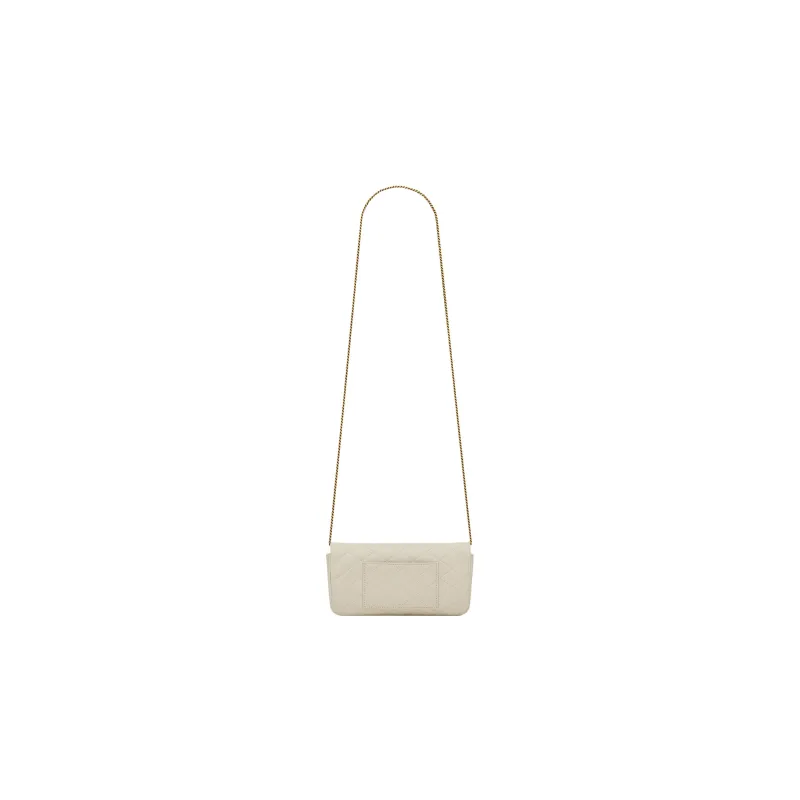 SAINT LAURENT GABY Lambskin Shoulder Bag Crossbody Bag Regular Women's Vintage White-4