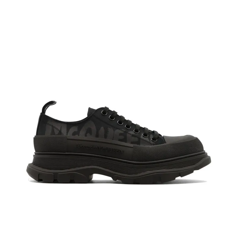 Alexander McQueen Tread Slick Low Lace Up Black-1