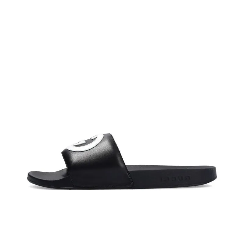 GUCCI Slide 'Interlocking G Black'-0