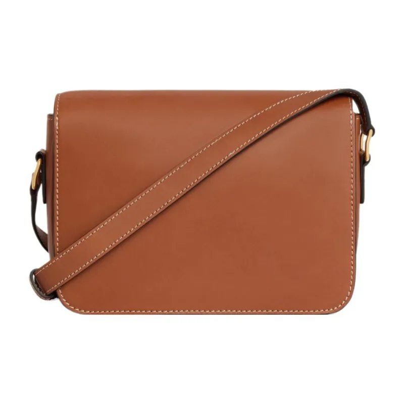 CELINE Calfskin Crossbody Bags Shoulder Bags Regular Women's Brown-2