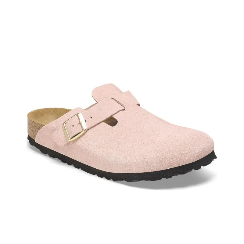 Birkenstock Women's Boston Suede Leather 'Light Rose'-2
