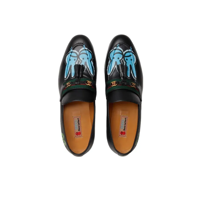 GUCCI Interlocking Loafers Men's Black Year Of The Rabbit Limited-2