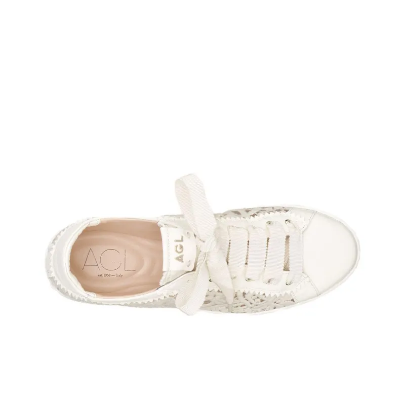AGL Anti Slip Wear Resistant Low Top Skateboard Shoes Women's White-3
