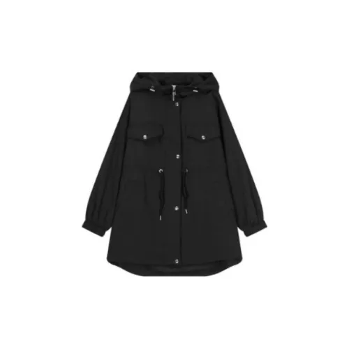 Lagogo Trench Coats Women's Black