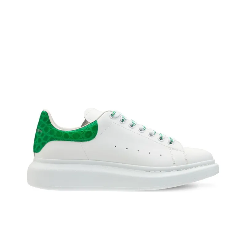 Alexander McQueen Oversized Sneaker 'White Green Crocodile'-1