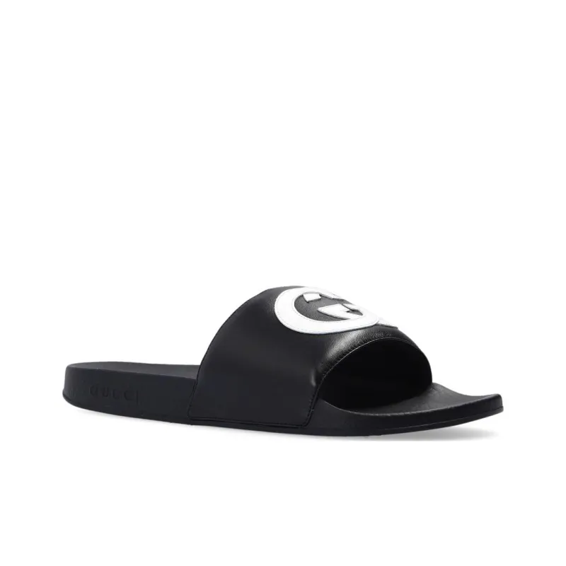 GUCCI Slide 'Interlocking G Black'-3