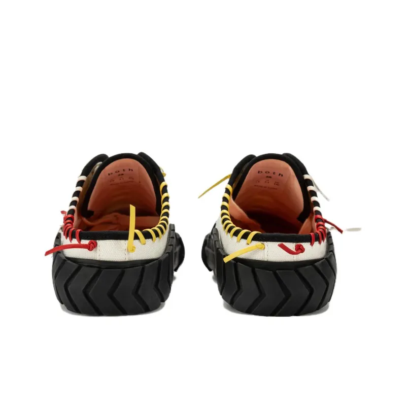 Both Rubber Sole Closed Toe Slippers Women's White Black-5