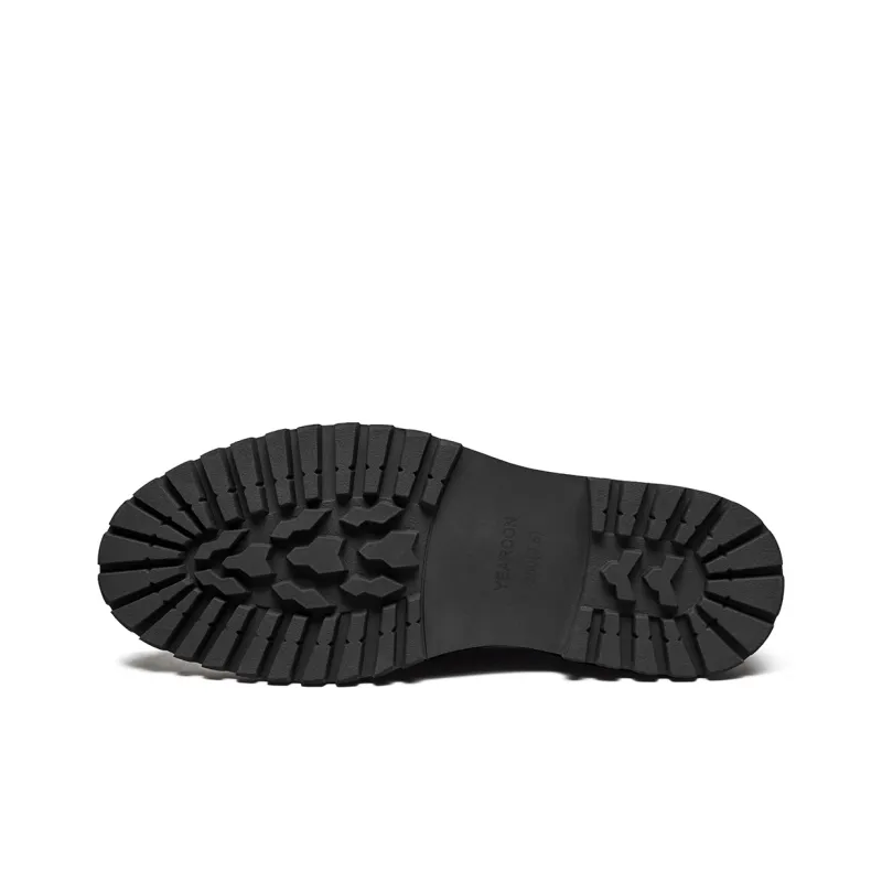 YEARCON Dress Shoes Men Low Top Brown/Black-7
