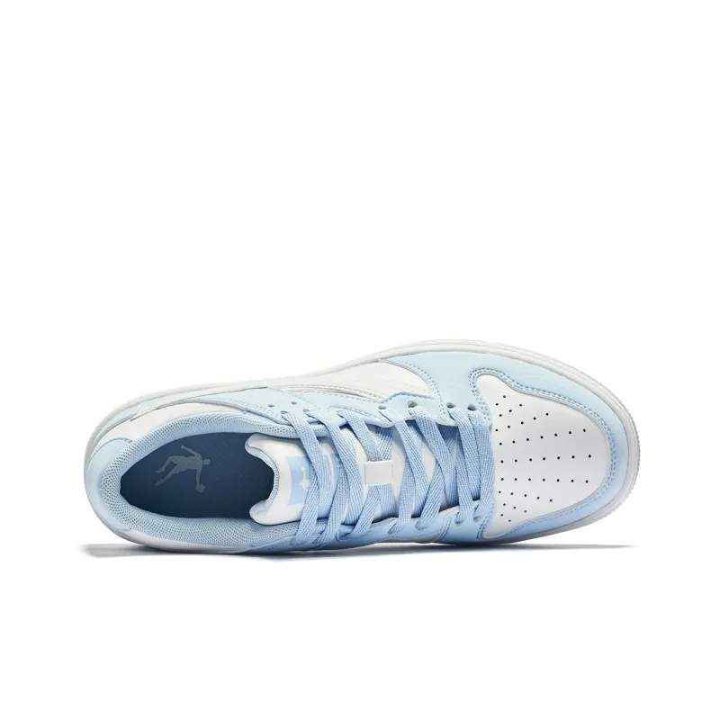 QIAODAN Skateboard Shoes Women's Low Top White Blue-2
