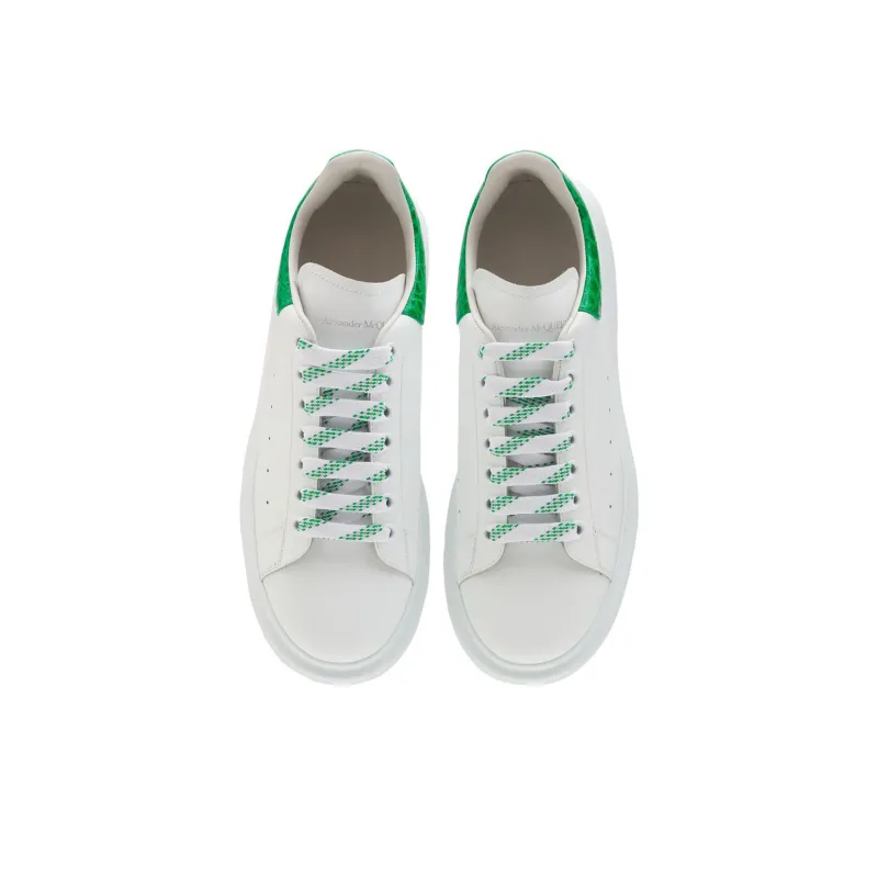 Alexander McQueen Oversized Sneaker 'White Green Crocodile'-4