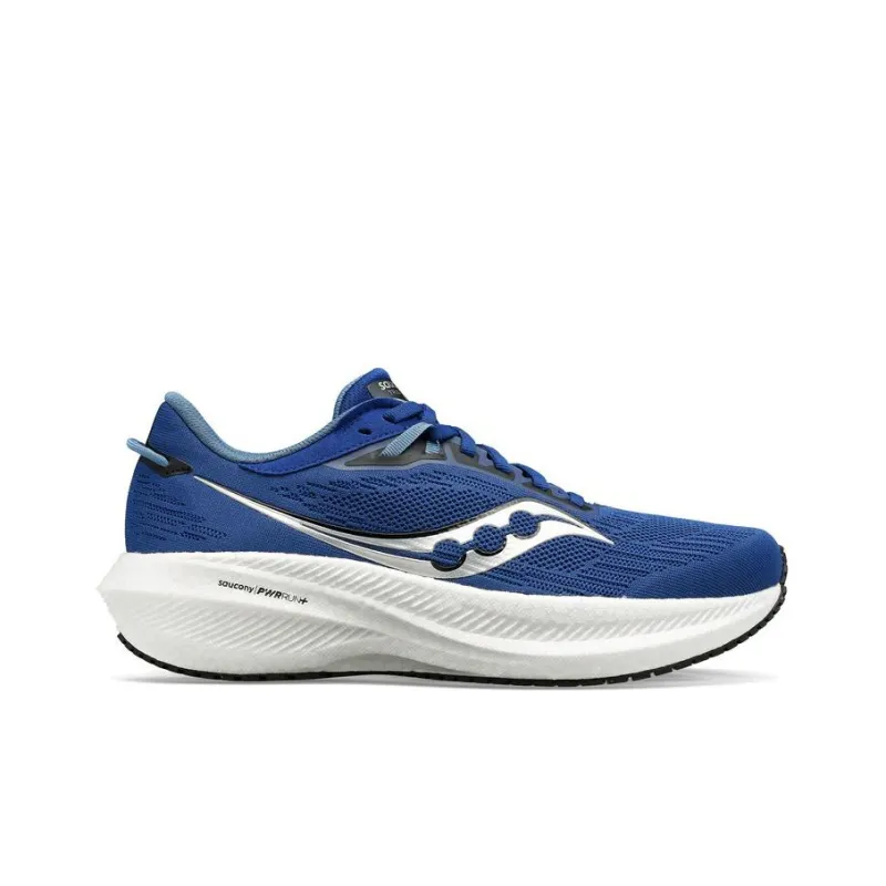 Saucony Triumph 21 Slip Resistant Low Top Training Running Shoes Men's Blue-1