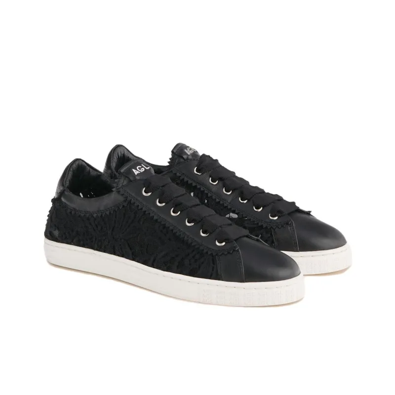AGL Low-Top Skateboard Shoes Women's Black-1