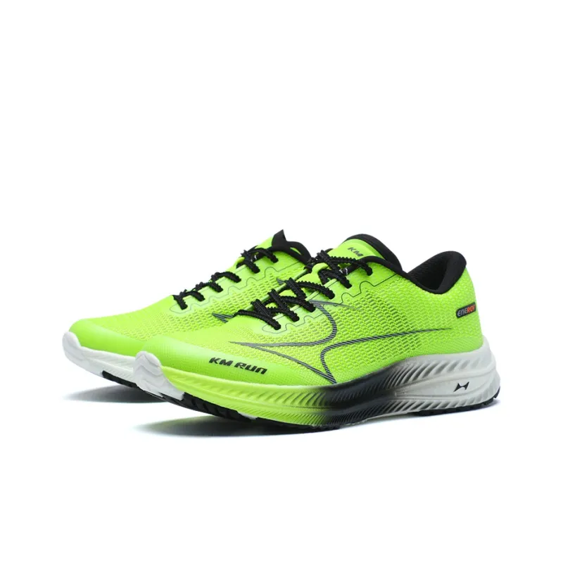 HEALTH Light Shadow Running Shoes Unisex Low Top Neon Green/Black-2