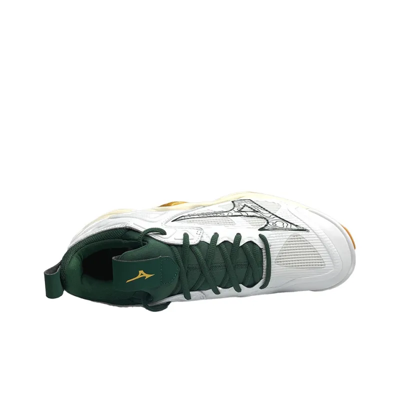 Mizuno Wave Momentum 3 'White Green Gold'-2