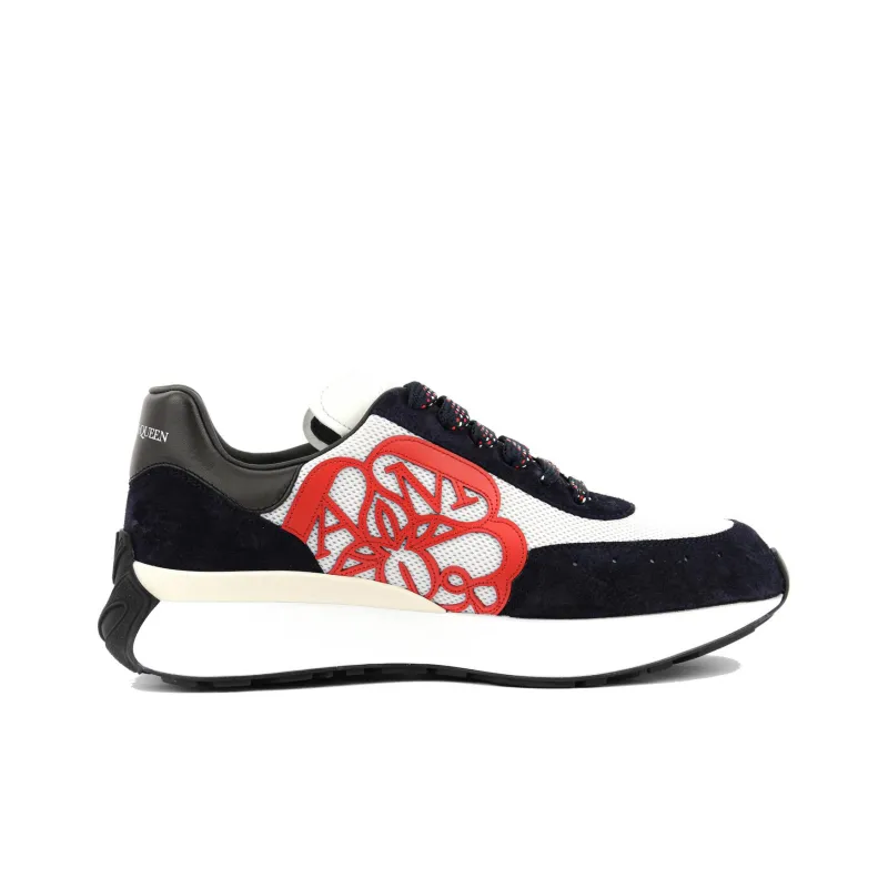 Alexander McQueen Sprint Runner 'Black White Red'-1