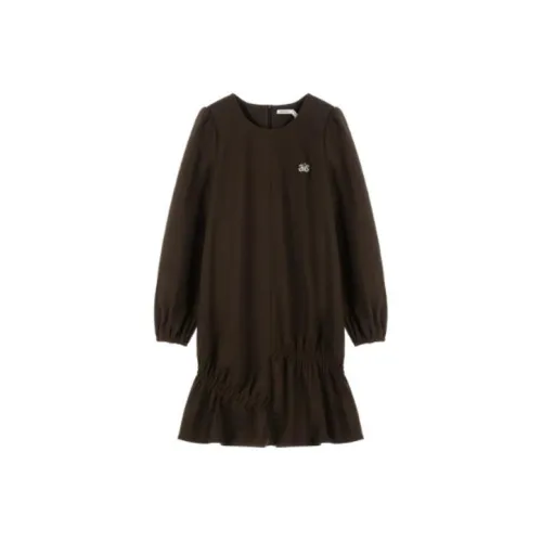 Lagogo Long-Sleeved Dresses Women's Dark Coffee Brew