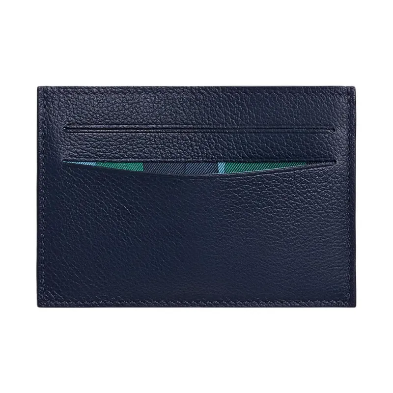 HERMES Citizen Twill Evercolor Calfskin Card Holder Women's Midnight Blue/Sapphire Blue-1