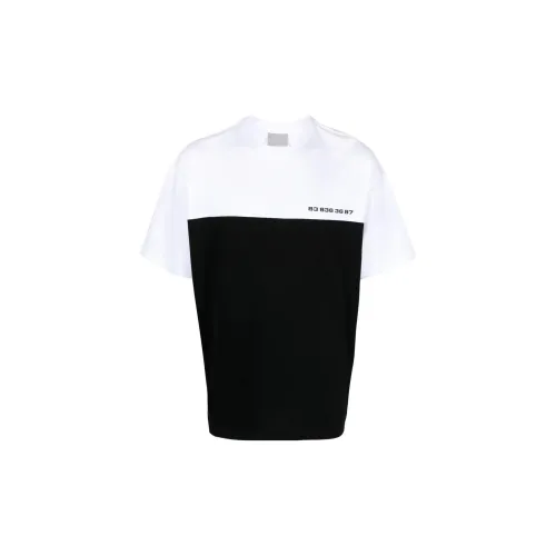 VTMNTS Number-print Two-tone T-shirt